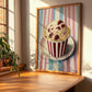 Ricotta E Fichi – on Striped Tablecloth, Gelato Print, clean layout with no caption