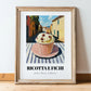 Gelato Ricotta E Fichi – Italian Café on the Corner, Gelato Still Life, in wooden frame leaning on the floor