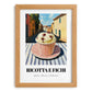 Gelato Ricotta E Fichi – Italian Café on the Corner, Gelato Still Life, set in oak frame