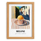 Gelato Melone – Italian Street Café Scene, Gelato Painting, set in oak frame