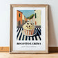 Gelato Biscotto E Crema – Italian Café on the Corner, Gelato Poster, in wooden frame leaning on the floor