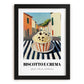 Gelato Biscotto E Crema – Italian Café on the Corner, Gelato Poster, in sleek black frame