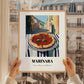 Pizza Marinara – Italian Outdoor Café Scene, Pizza Painting, styled in a charming Paris street view