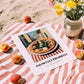 Pizza Salsiccia E Friarielli – Italian Café on the Corner, Pizza Print, unframed on coastal sand