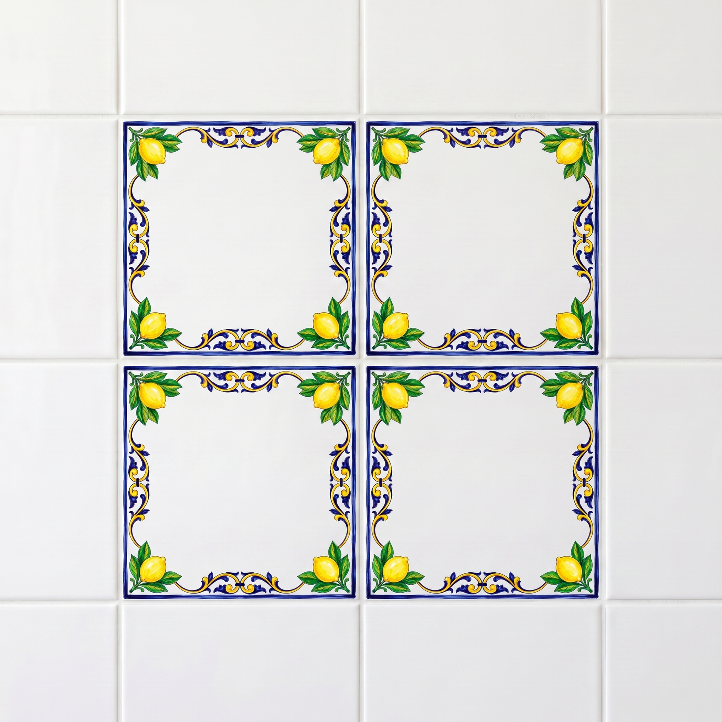 4er-Set Maiolica-Motiv-Fliesen · 65% sparen