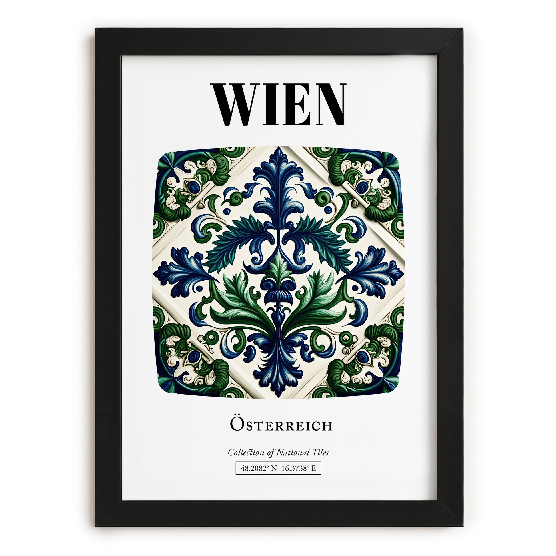Wien, Austria – Travel Wall Decor, in sleek black frame