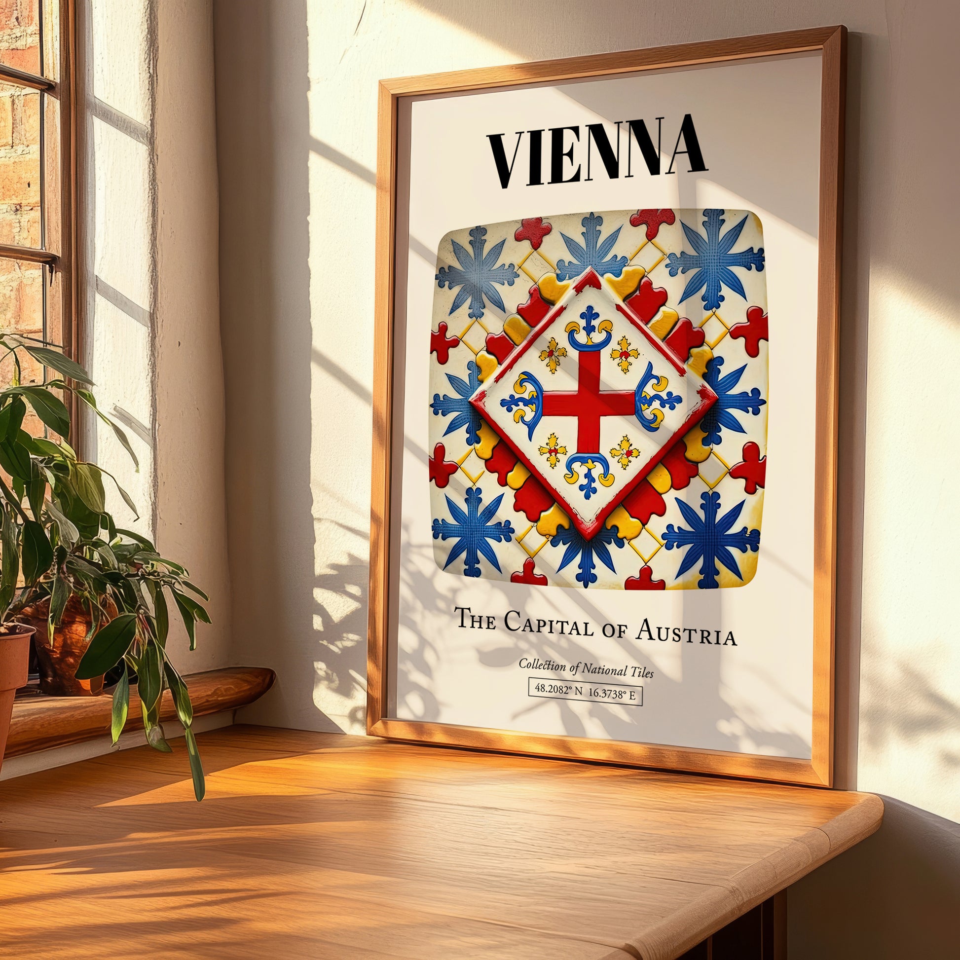 Vienna, Austria – Tourist Destination Poster, clean layout with no caption