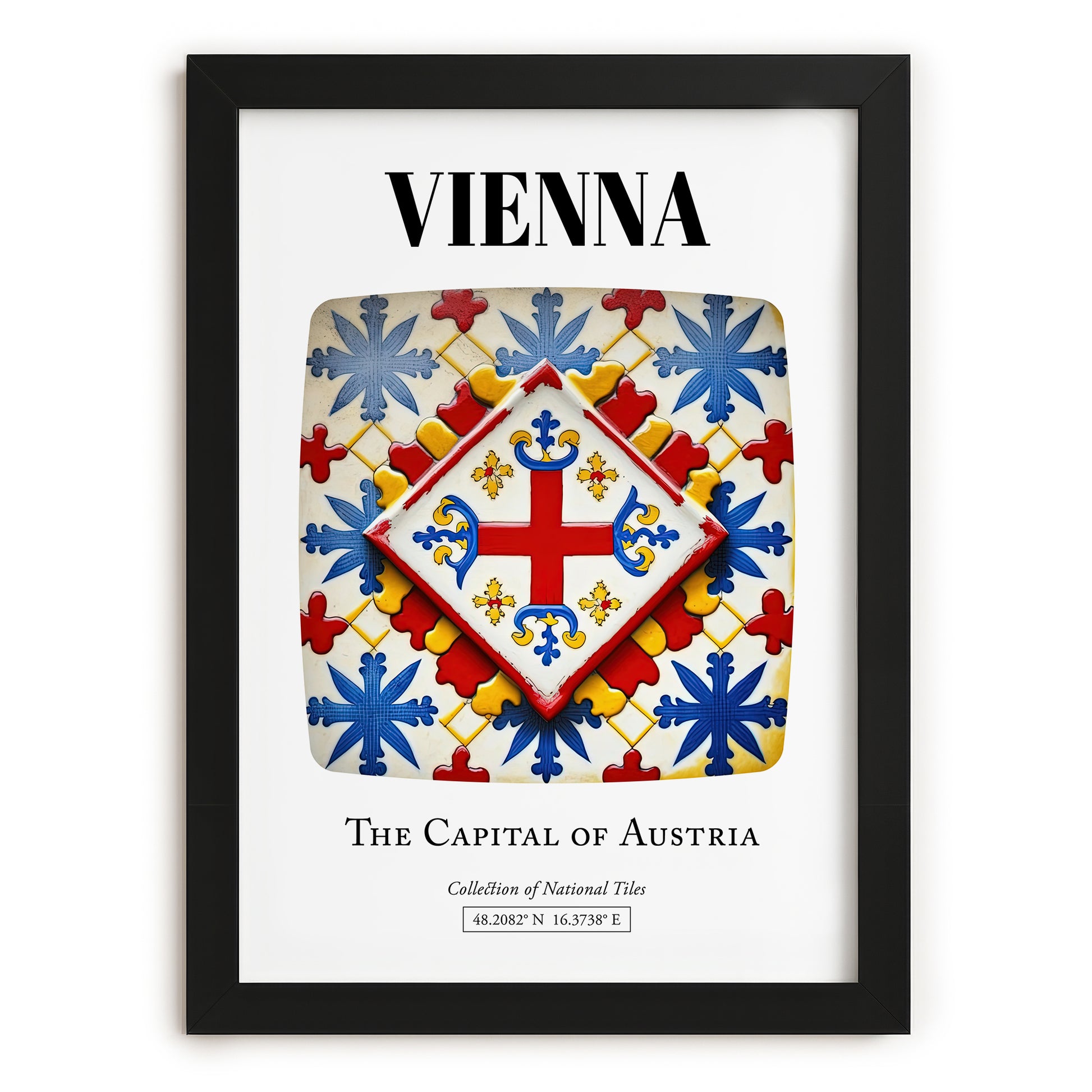 Vienna, Austria – Tourist Destination Poster, in sleek black frame