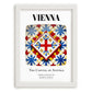 Vienna, Austria – Tourist Destination Poster, placed in minimal white frame