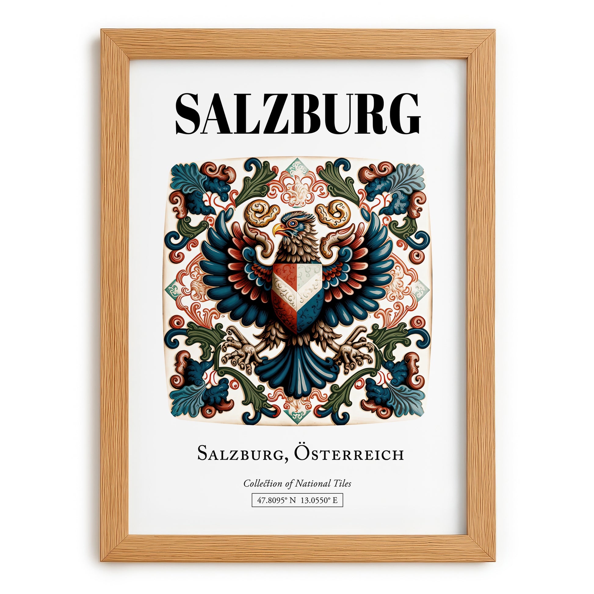 Salzburg, Austria – Wanderlust Wall Decor, set in oak frame