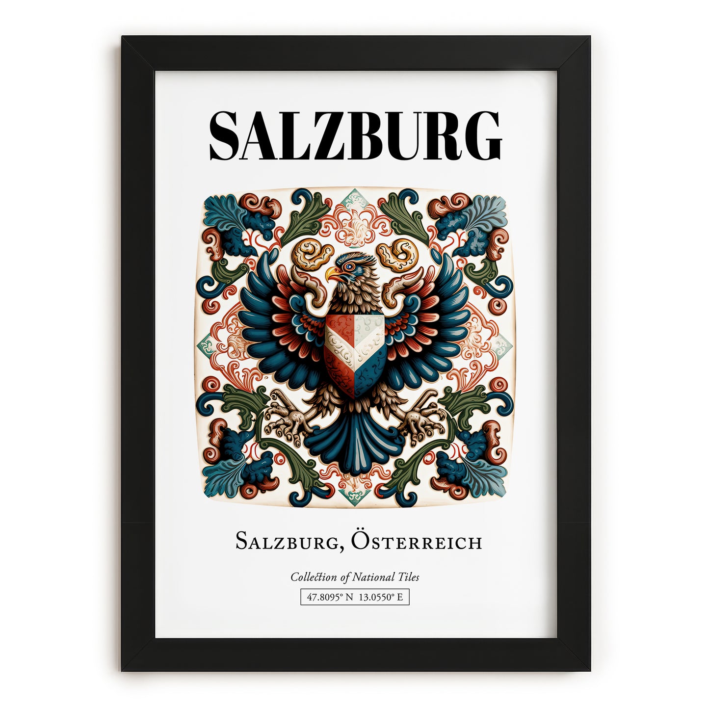 Salzburg, Austria – Wanderlust Wall Decor, in sleek black frame