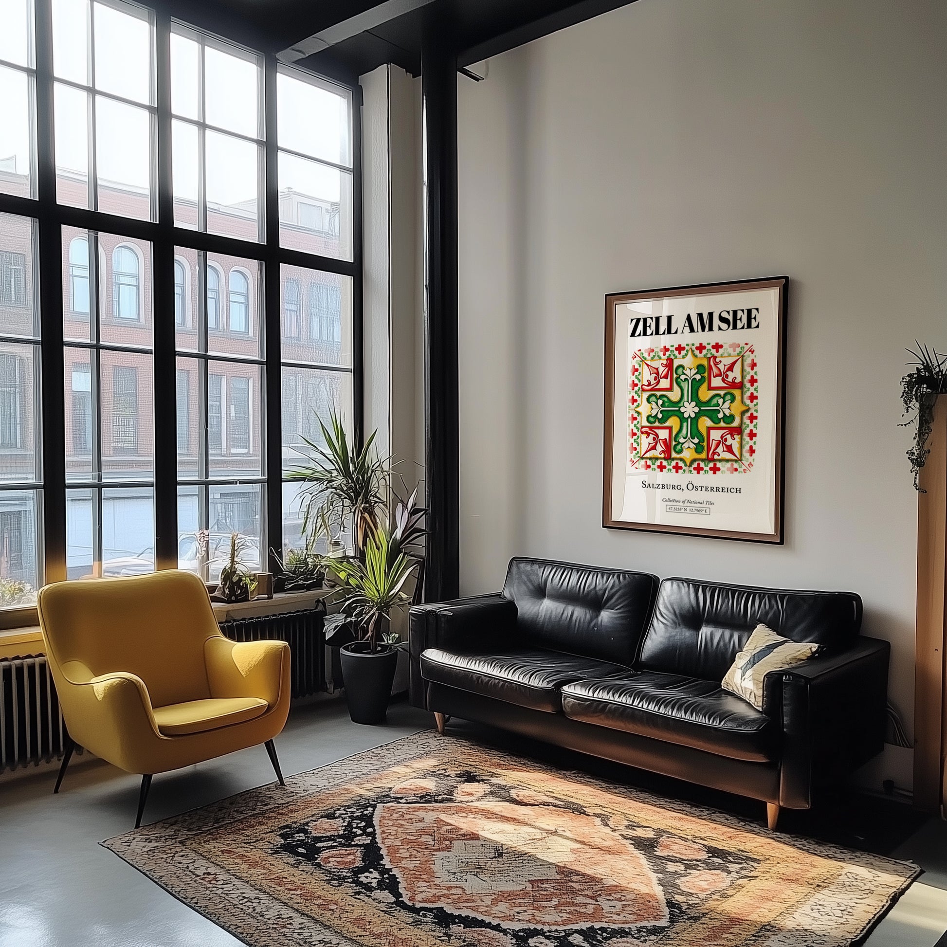 Zell Am See, Austria – Country Culture Poster, unframed on coastal sand