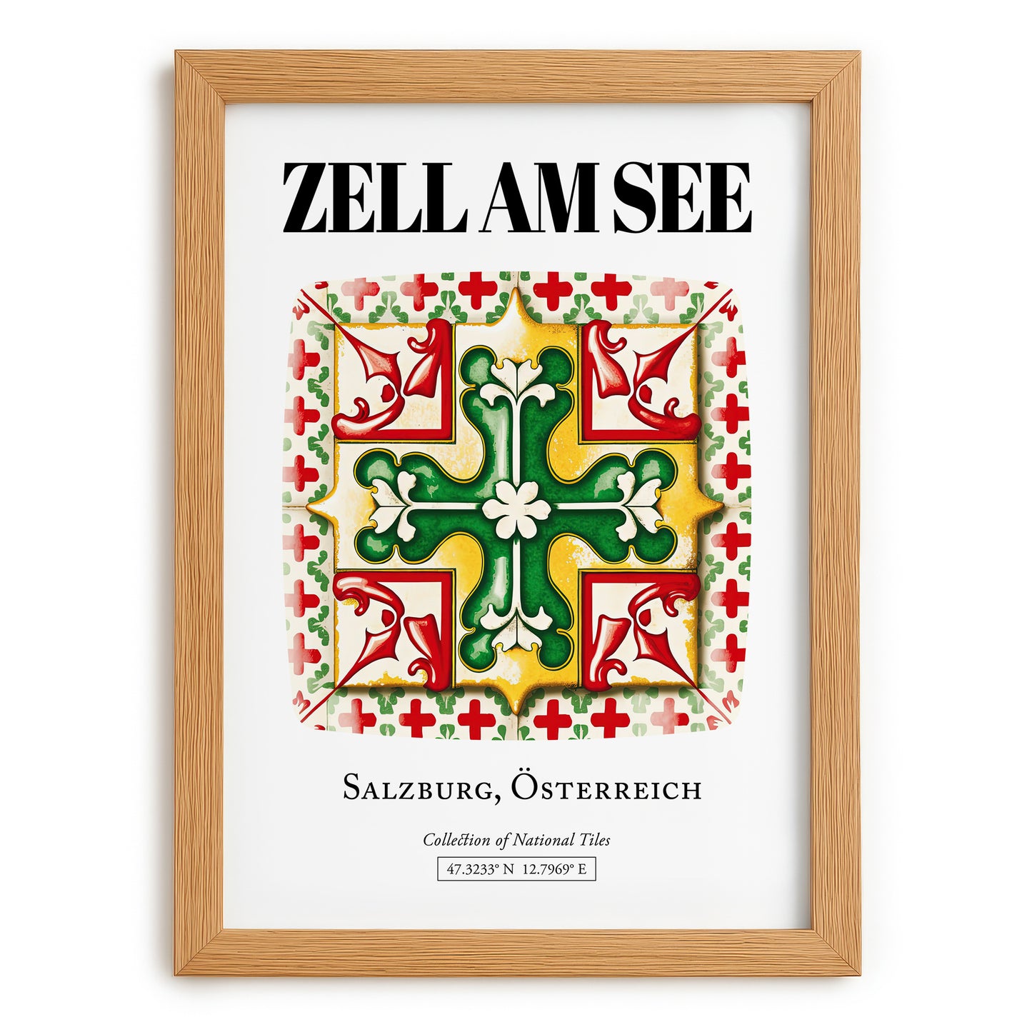 Zell Am See, Austria – Country Culture Poster, set in oak frame