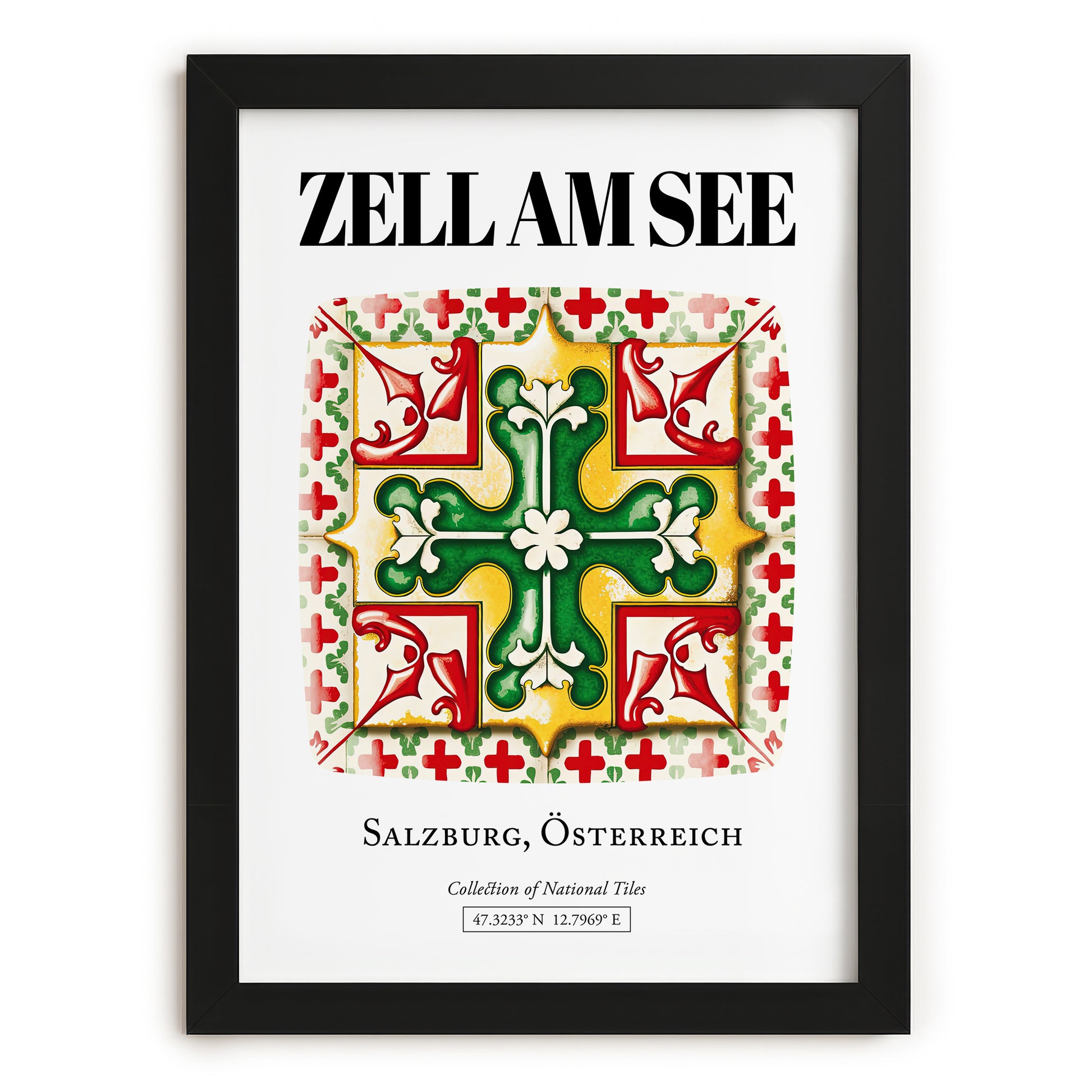 Zell Am See, Austria – Country Culture Poster, in sleek black frame