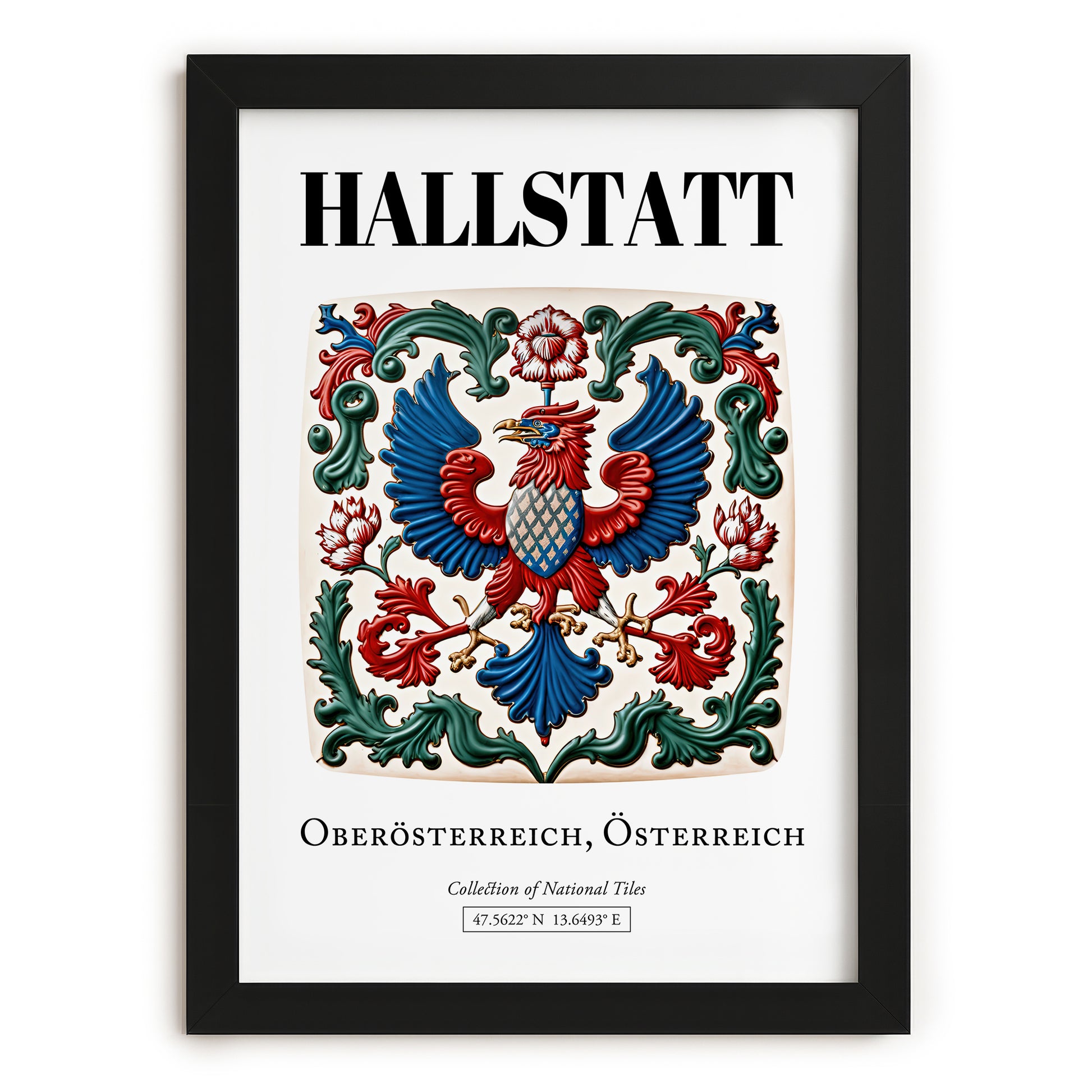 Hallstatt, Austria – Travel Print, in sleek black frame