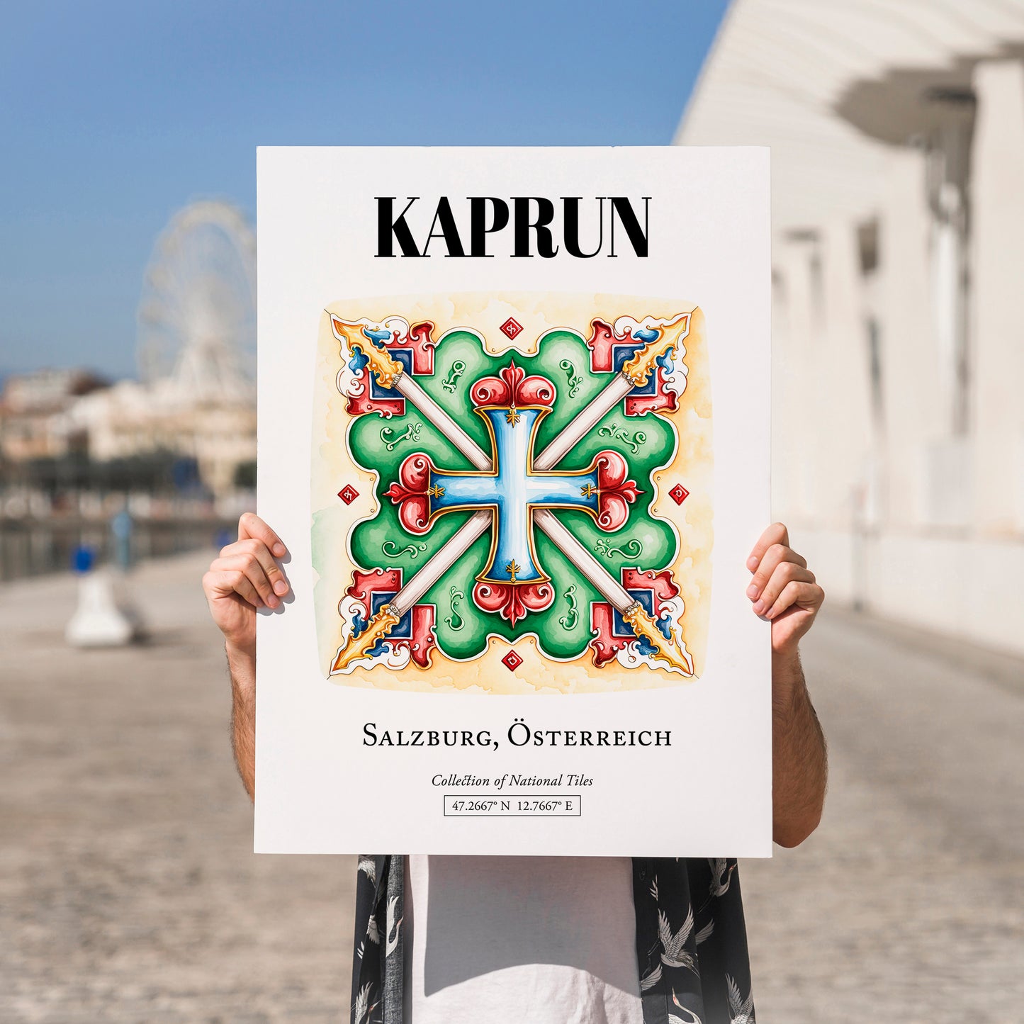 Kaprun, Austria – Travel Wall Art, no-text version framed in wood