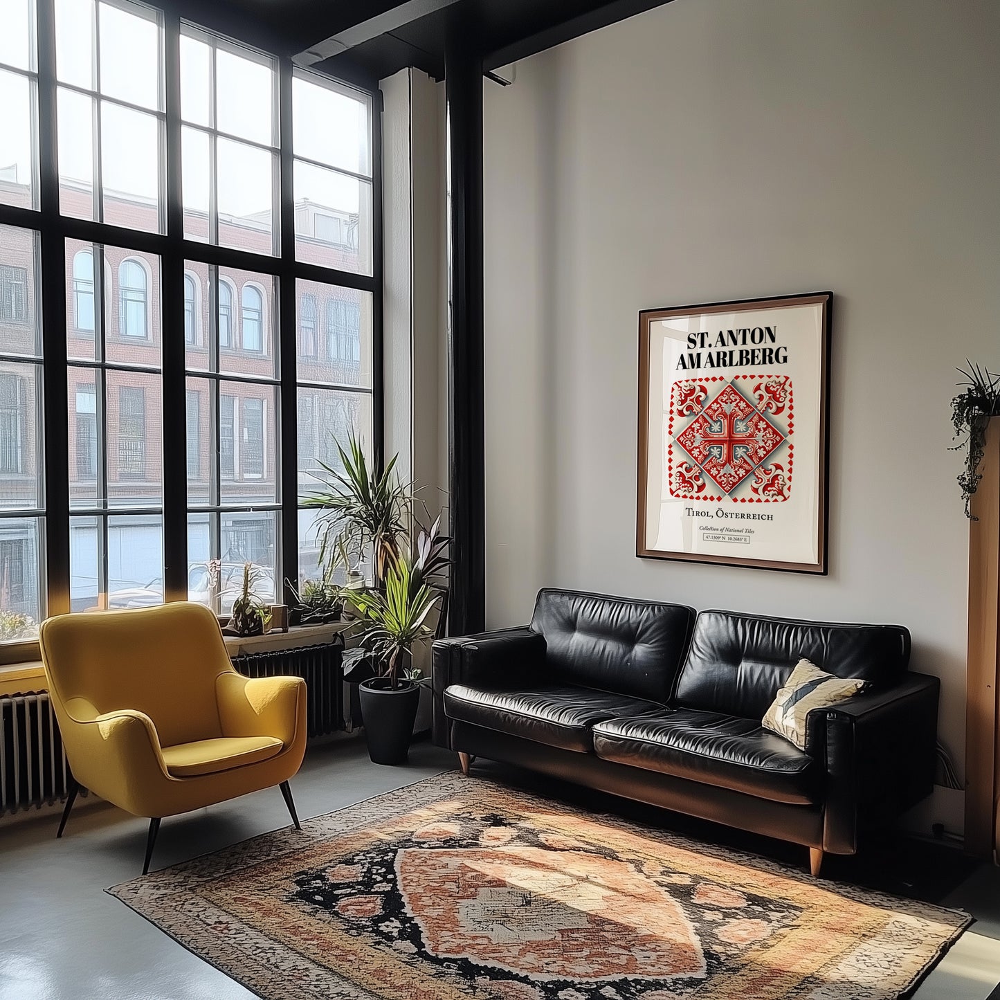 St. Anton Am Arlberg, Austria – Travel Print, unframed on coastal sand