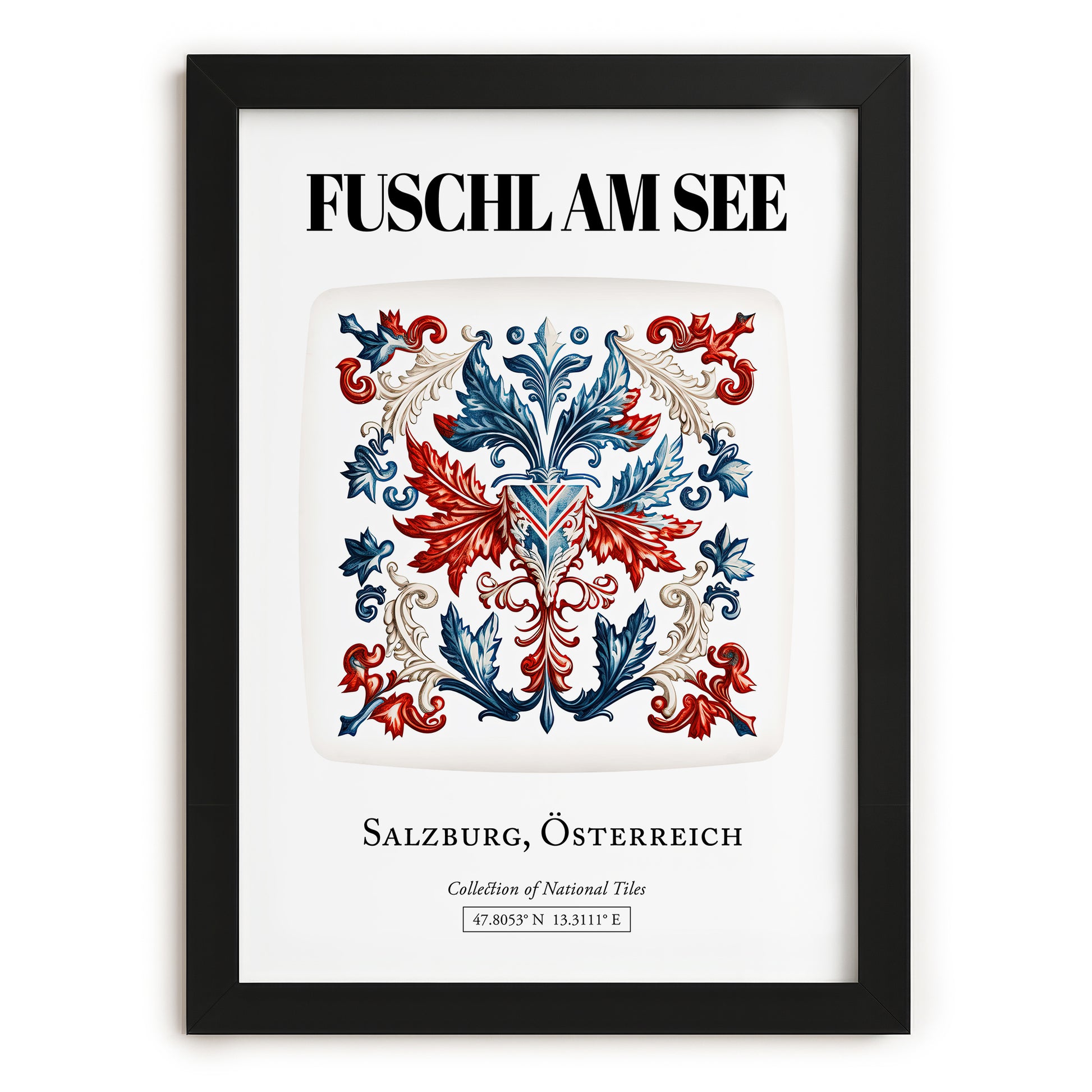 Fuschl Am See, Austria – Travel Poster, in sleek black frame