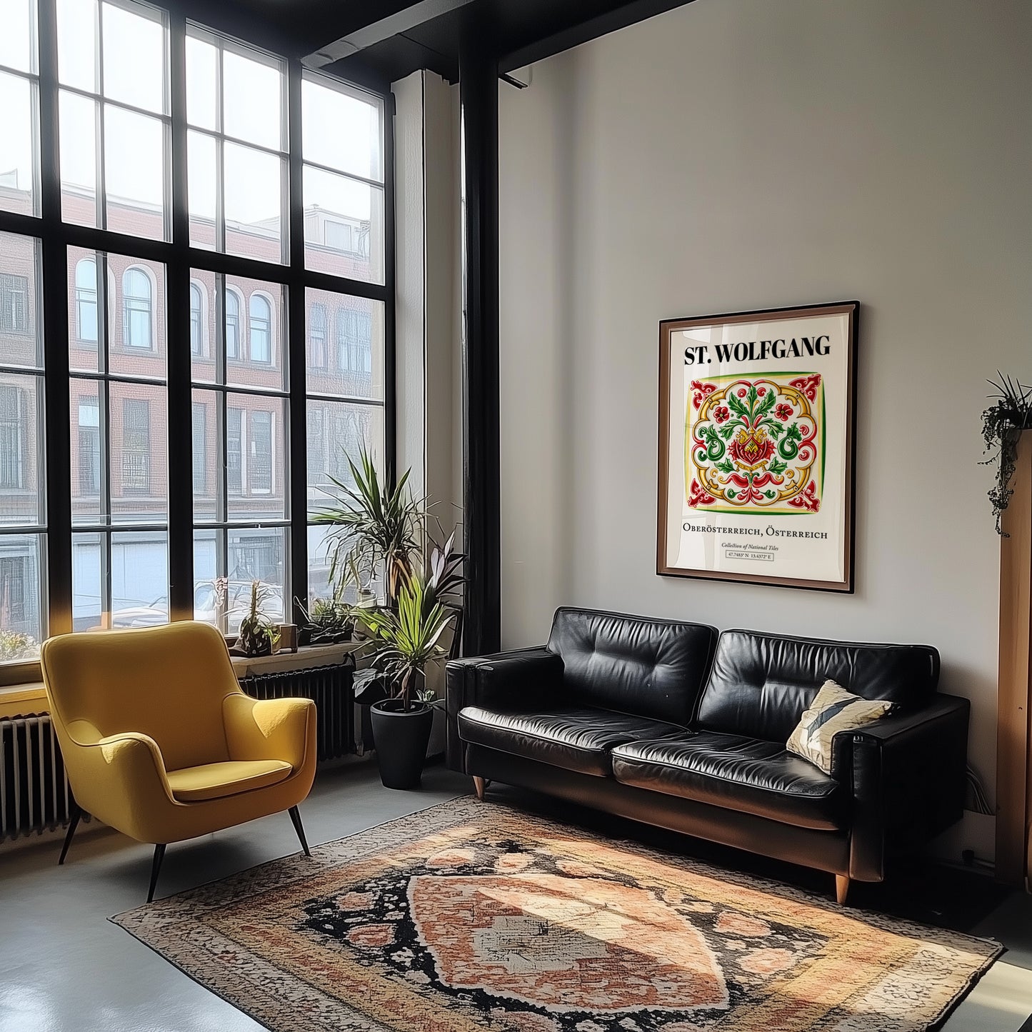 St. Wolfgang, Austria – Travel Wall Art, unframed on coastal sand