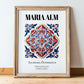 Maria Alm, Austria – Travel Poster, in wooden frame leaning on the floor