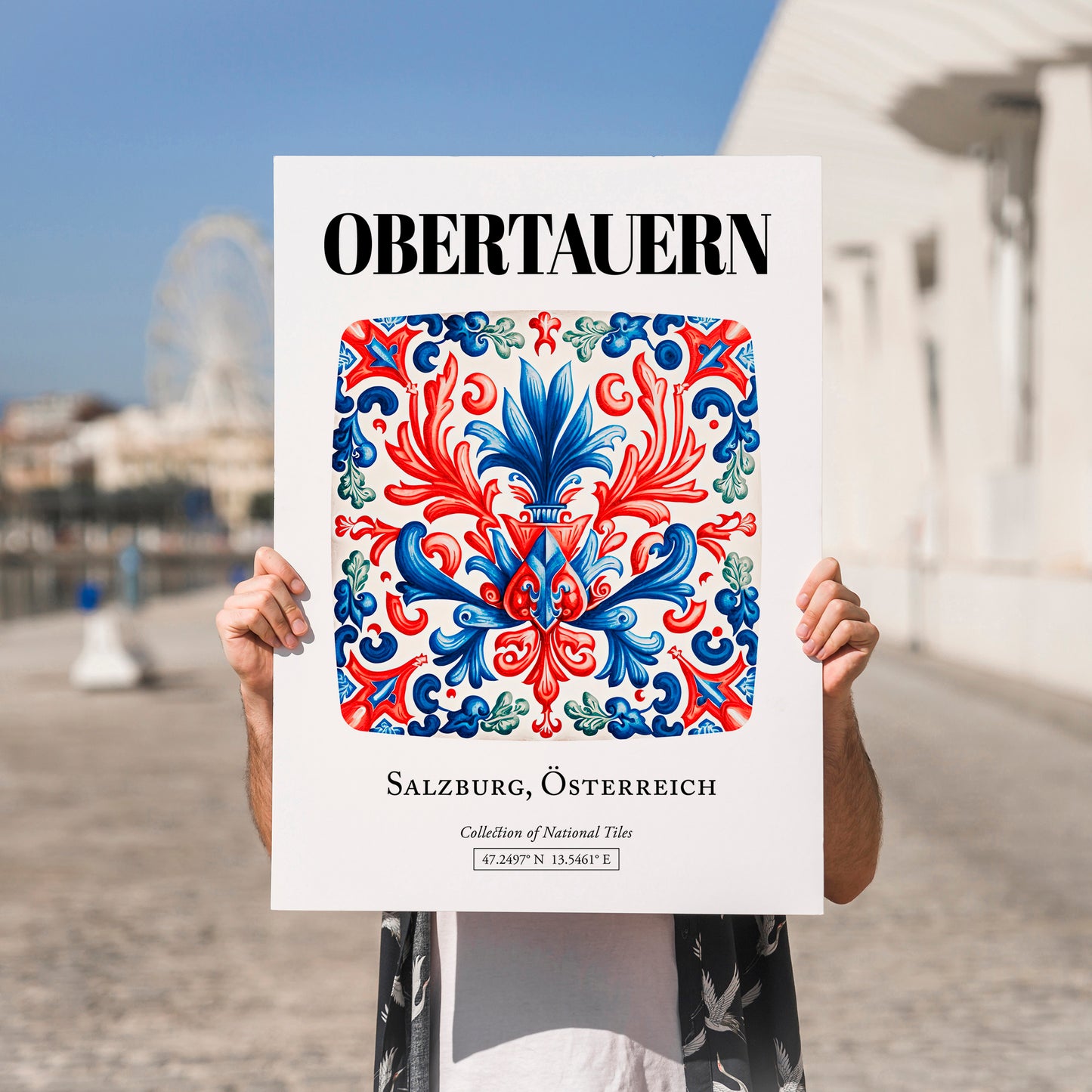 Obertauern, Austria – Country Culture Poster, no-text version framed in wood