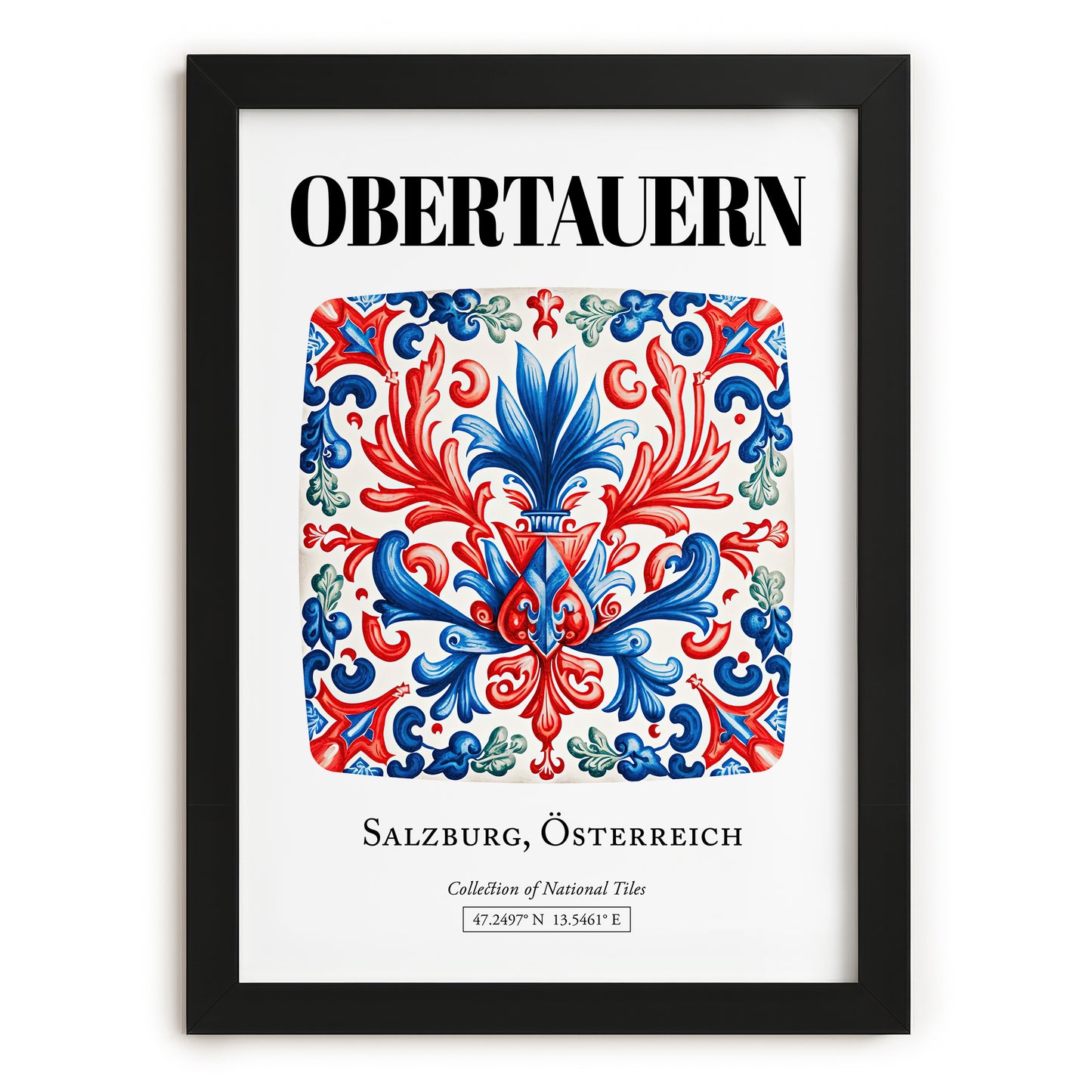 Obertauern, Austria – Country Culture Poster, in sleek black frame