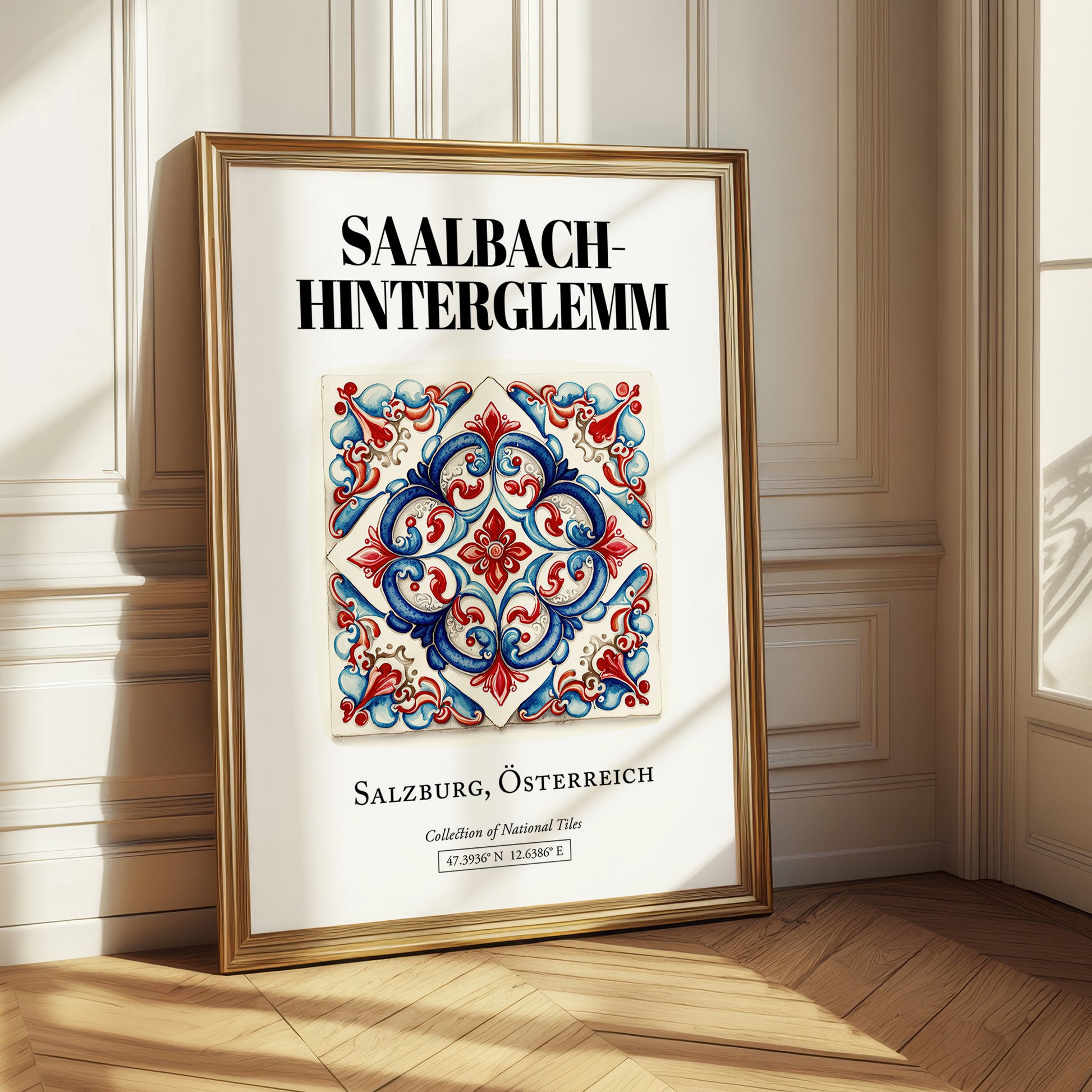 Saalbach-hinterglemm, Austria – Vintage Travel Poster, styled in a charming Paris street view