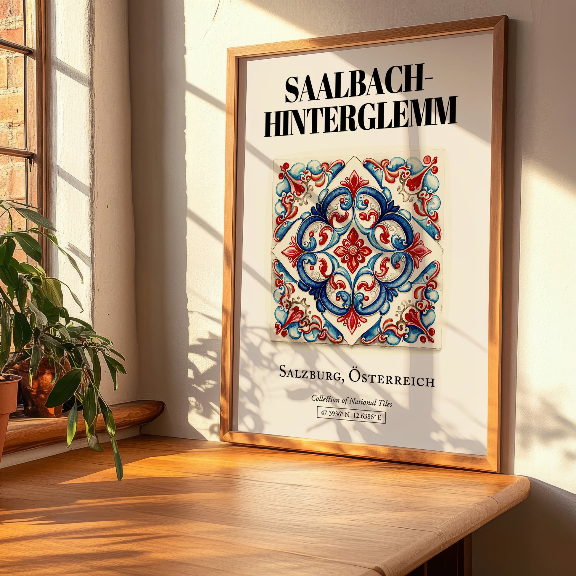 Saalbach-hinterglemm, Austria – Vintage Travel Poster, clean layout with no caption