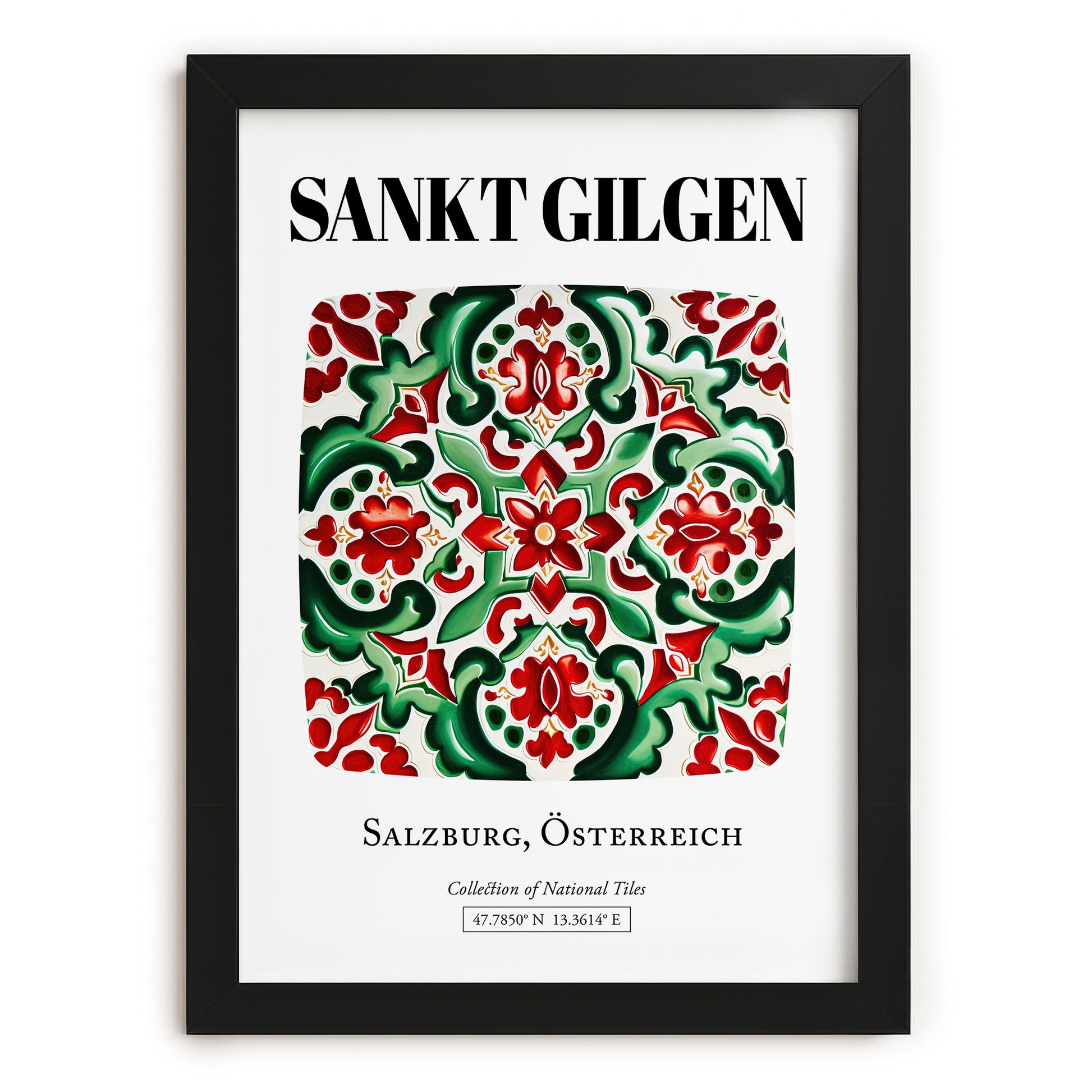 Sankt Gilgen, Austria – Cultural Heritage Wall Art, in sleek black frame