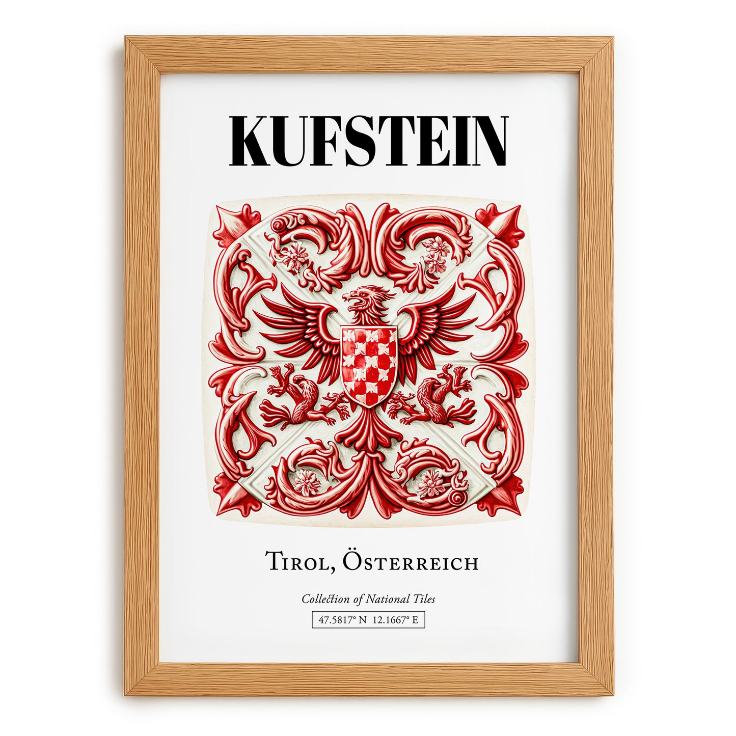 Kufstein, Austria – Dream Destination Decor, set in oak frame