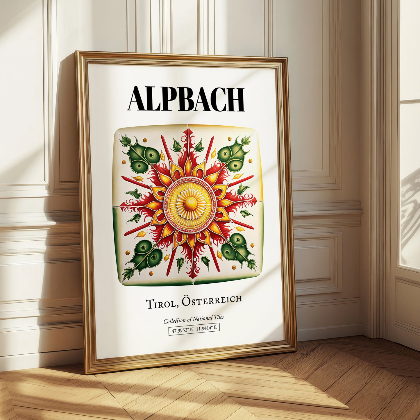 Alpbach, Austria – Travel Poster, styled in a charming Paris street view