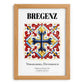 Bregenz, Austria – Illustrated Travel Poster, set in oak frame