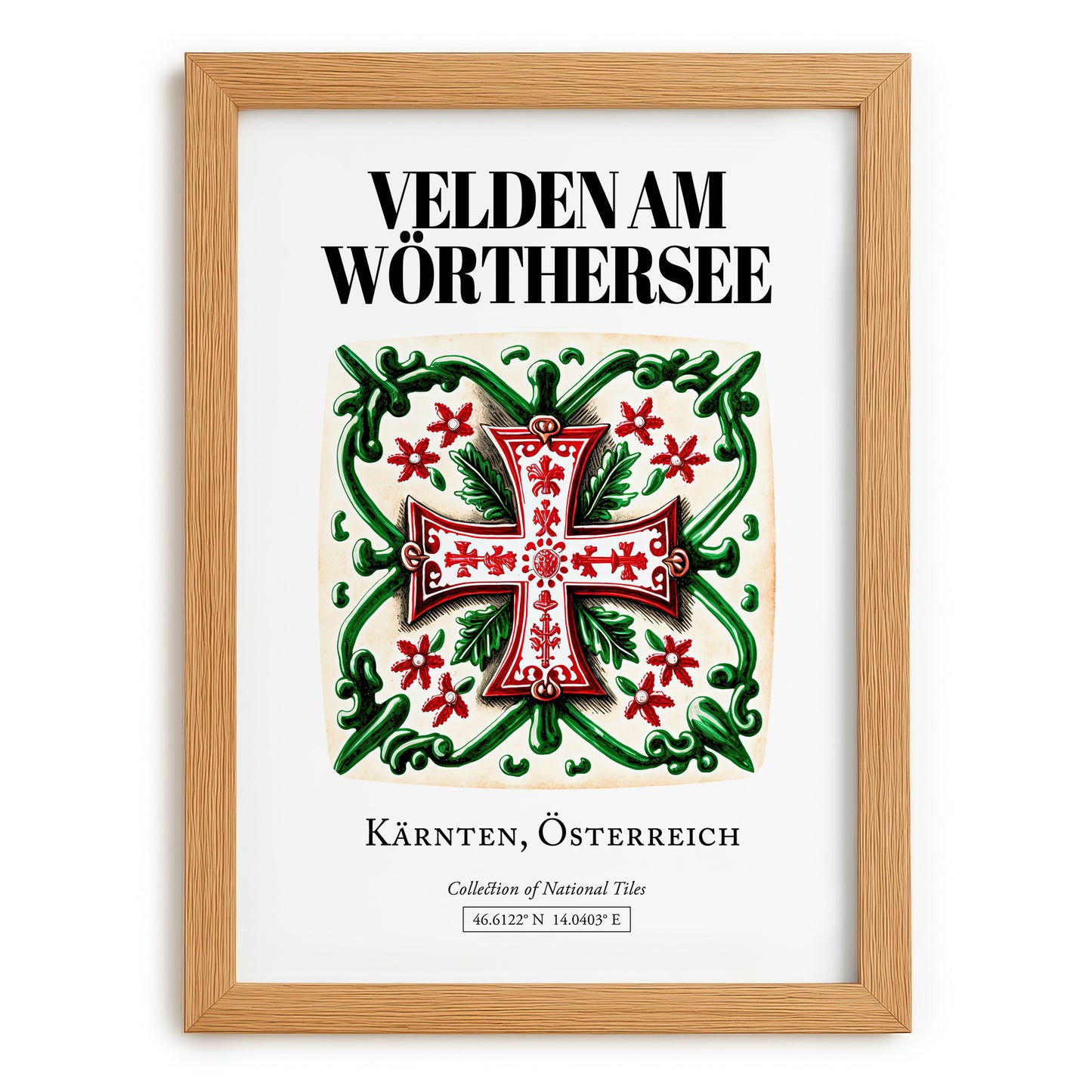 Velden Am Wörthersee, Austria – National Pride Wall Decor, set in oak frame
