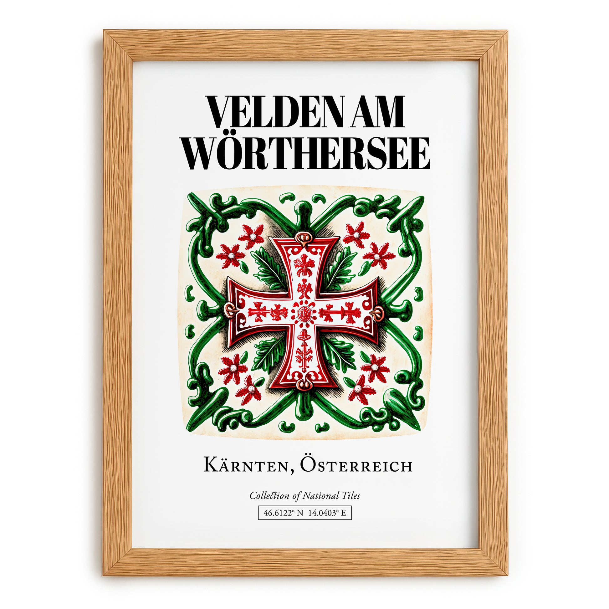 Velden Am Wörthersee, Austria – National Pride Wall Decor, set in oak frame