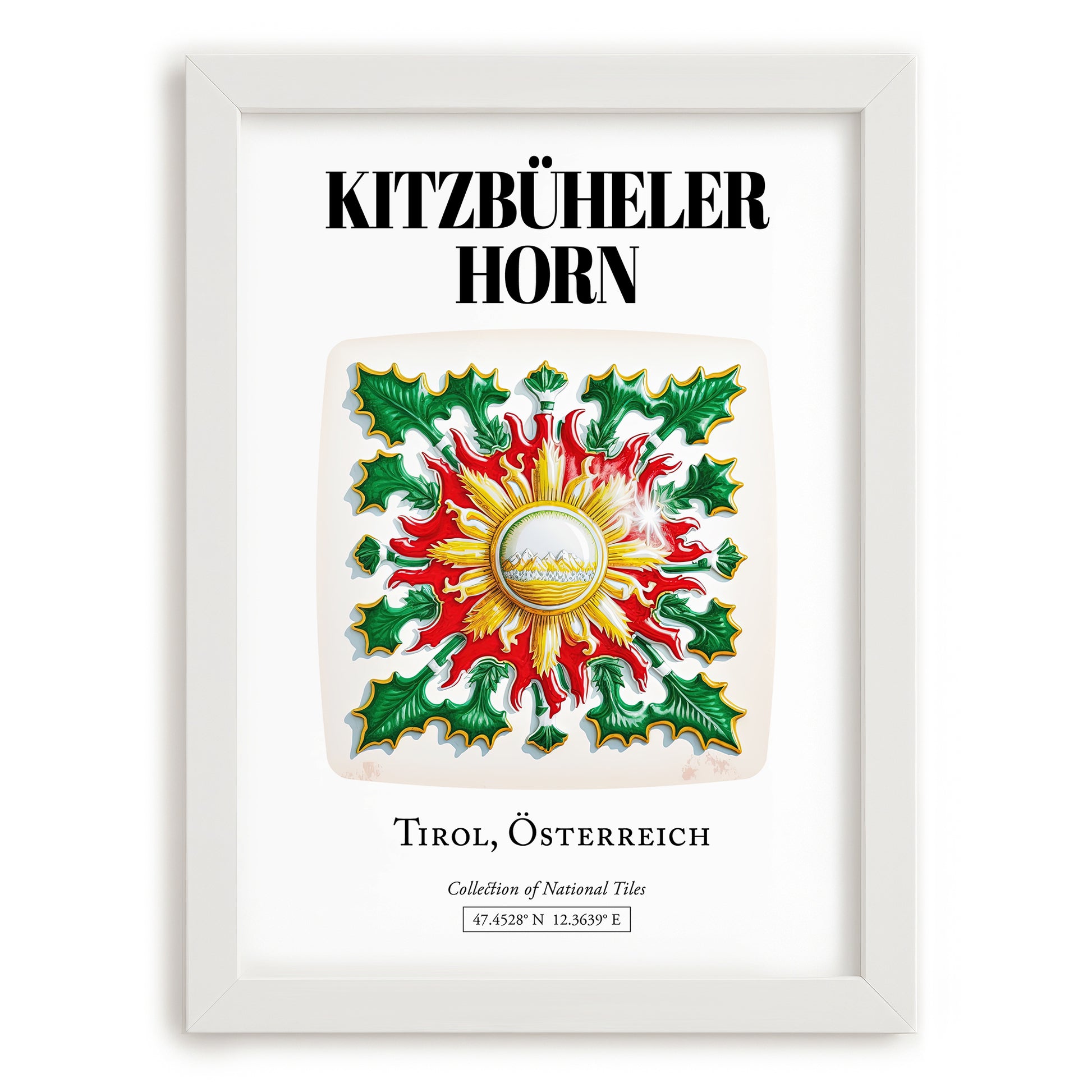 Kitzbüheler Horn, Austria – Travel Print, placed in minimal white frame