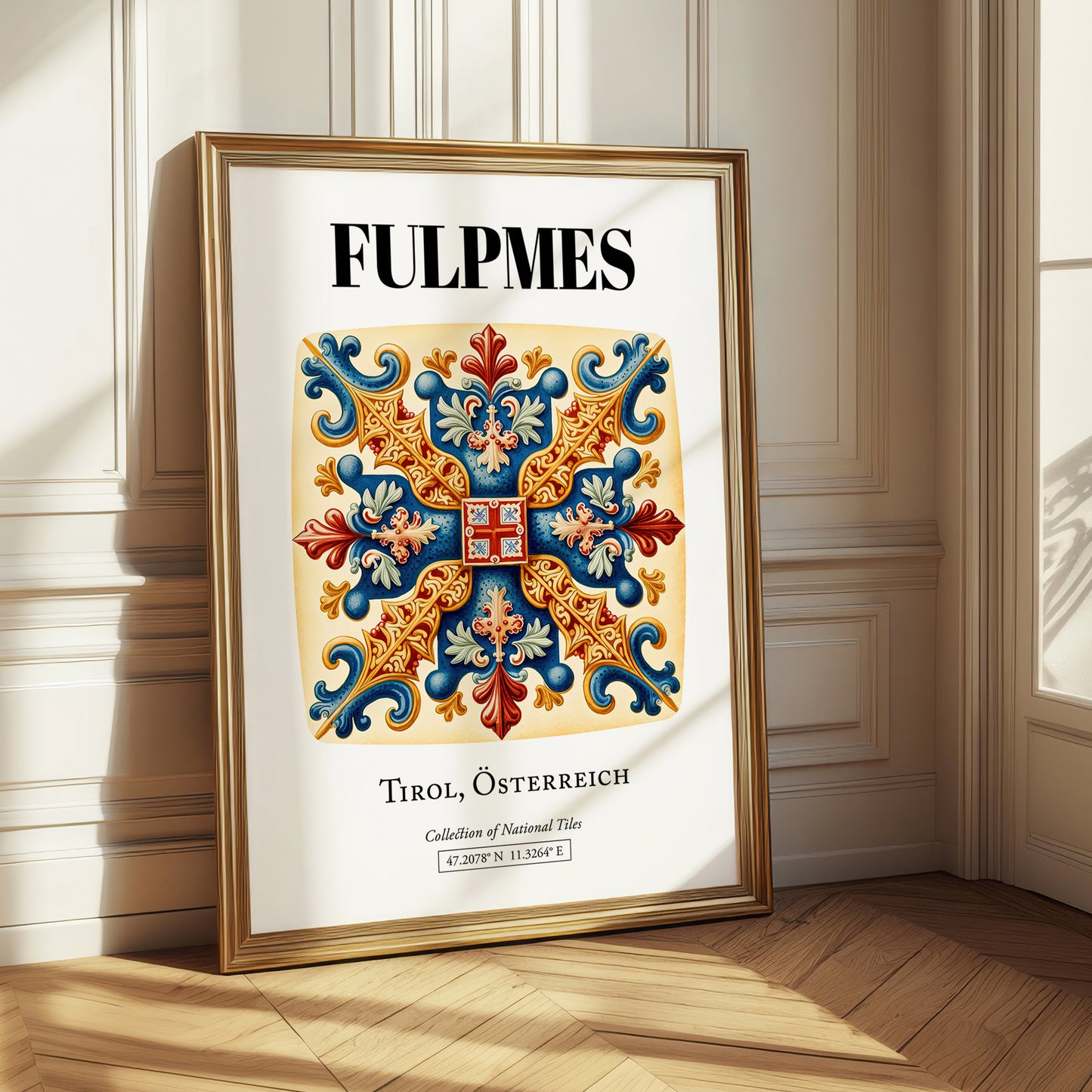 Fulpmes, Austria – Travel Print, styled in a charming Paris street view