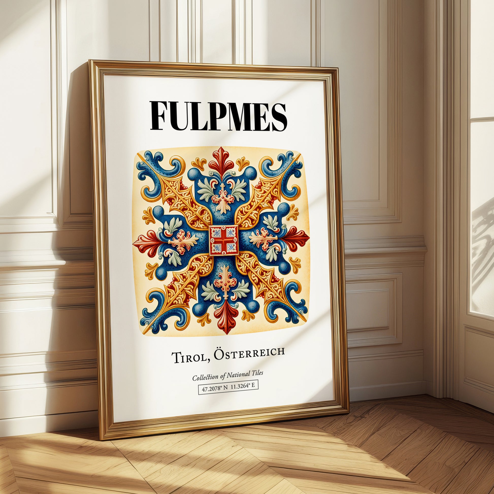 Fulpmes, Austria – Travel Print, styled in a charming Paris street view