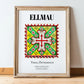 Ellmau, Austria – Travel Wall Art, in wooden frame leaning on the floor