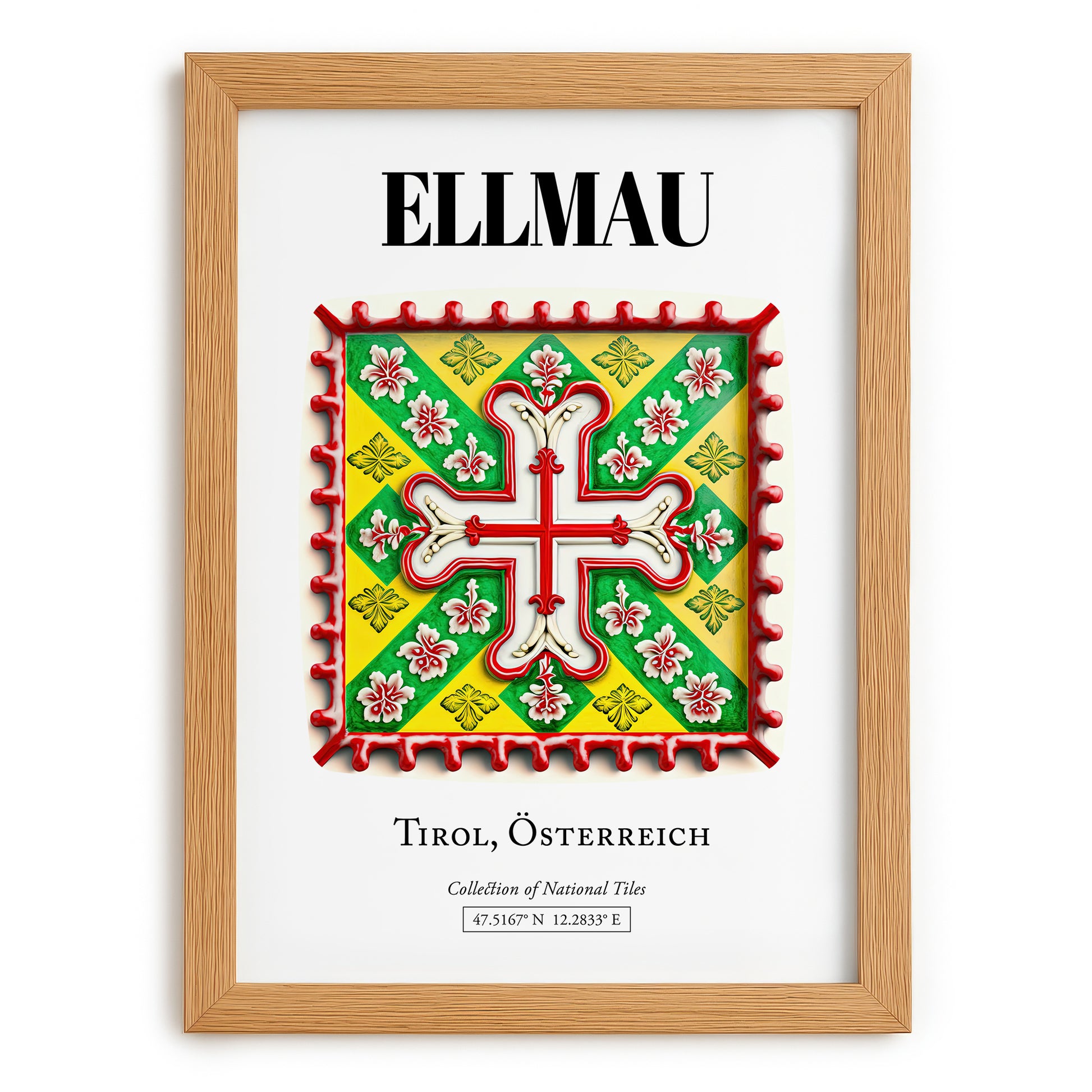 Ellmau, Austria – Travel Wall Art, set in oak frame