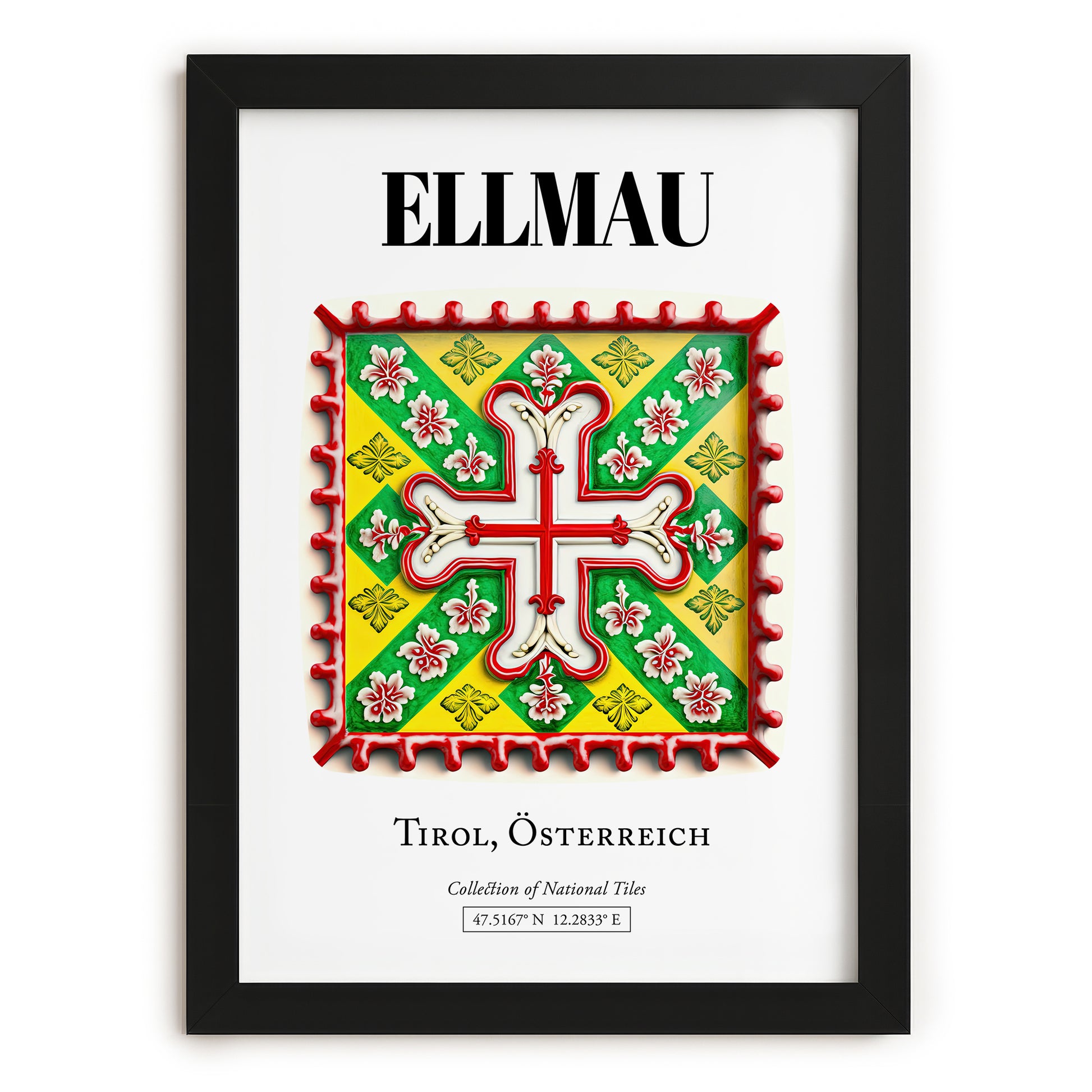 Ellmau, Austria – Travel Wall Art, in sleek black frame