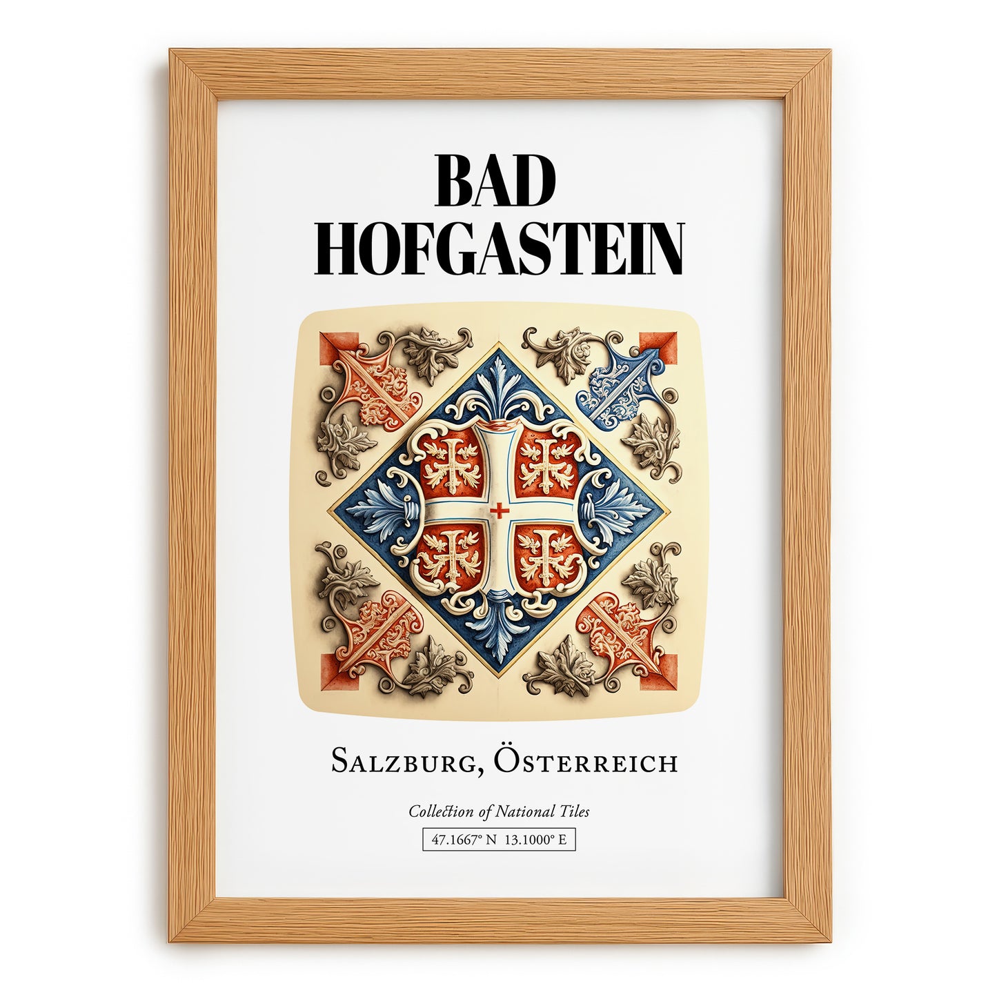 Bad Hofgastein, Austria – Travel Poster, set in oak frame