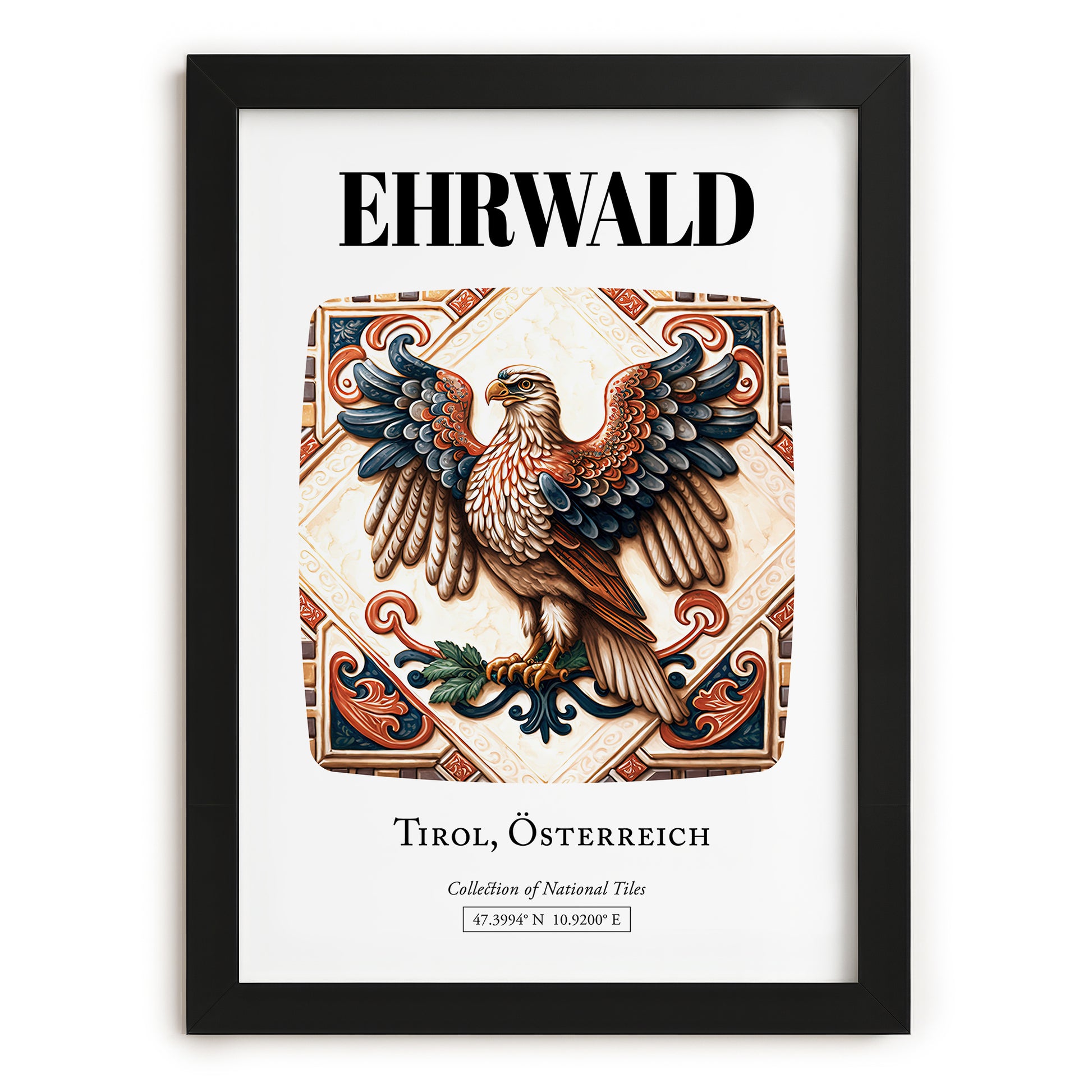 Ehrwald, Austria – Travel Print, in sleek black frame