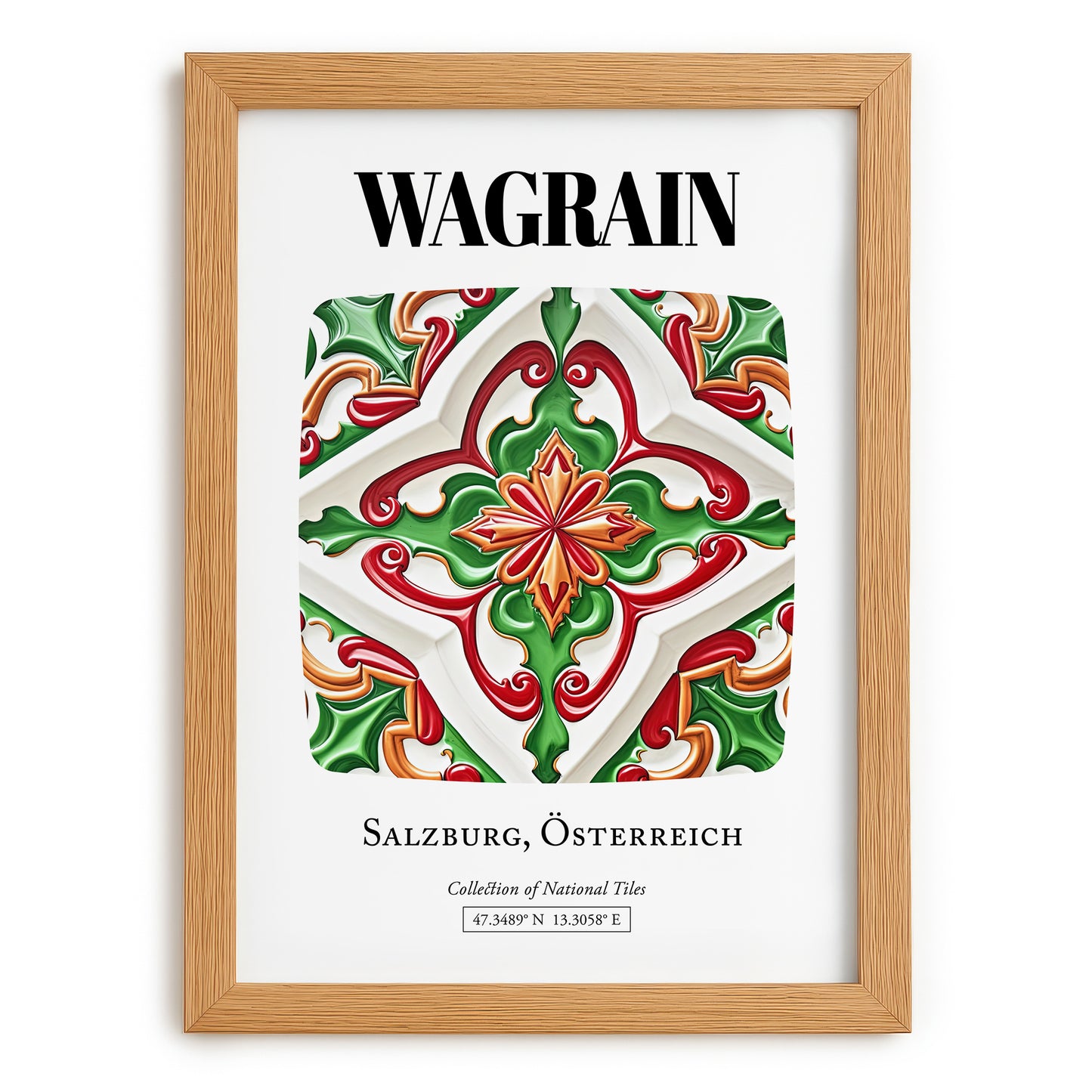 Wagrain, Austria – Travel Wall Decor, set in oak frame