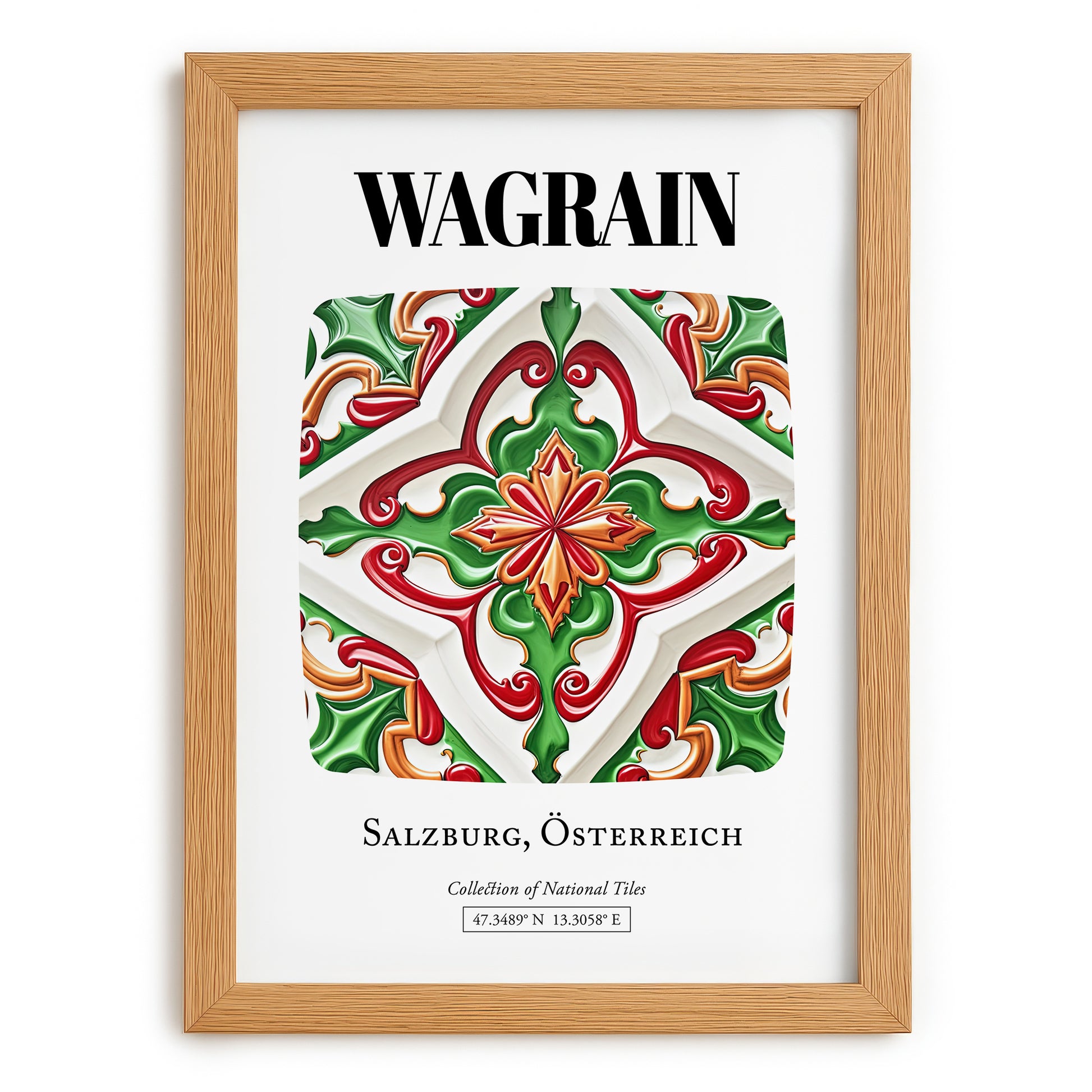 Wagrain, Austria – Travel Wall Decor, set in oak frame
