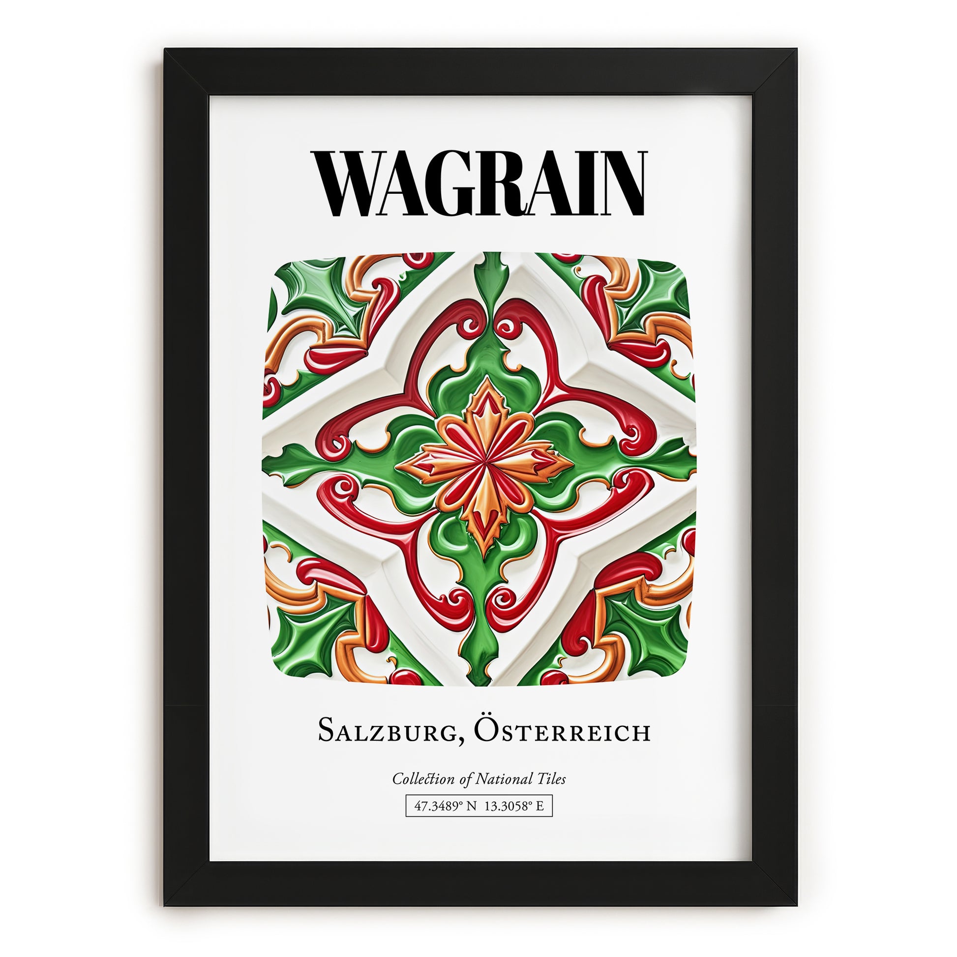 Wagrain, Austria – Travel Wall Decor, in sleek black frame