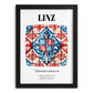 Linz, Austria – Global Cities Wall Print, in sleek black frame