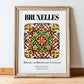 Brussels, Belgique – Travel Memories Wall Print, in wooden frame leaning on the floor
