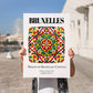 Brussels, Belgique – Travel Memories Wall Print, no-text version framed in wood
