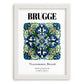 Bruges, Belgium – Travel Poster, placed in minimal white frame
