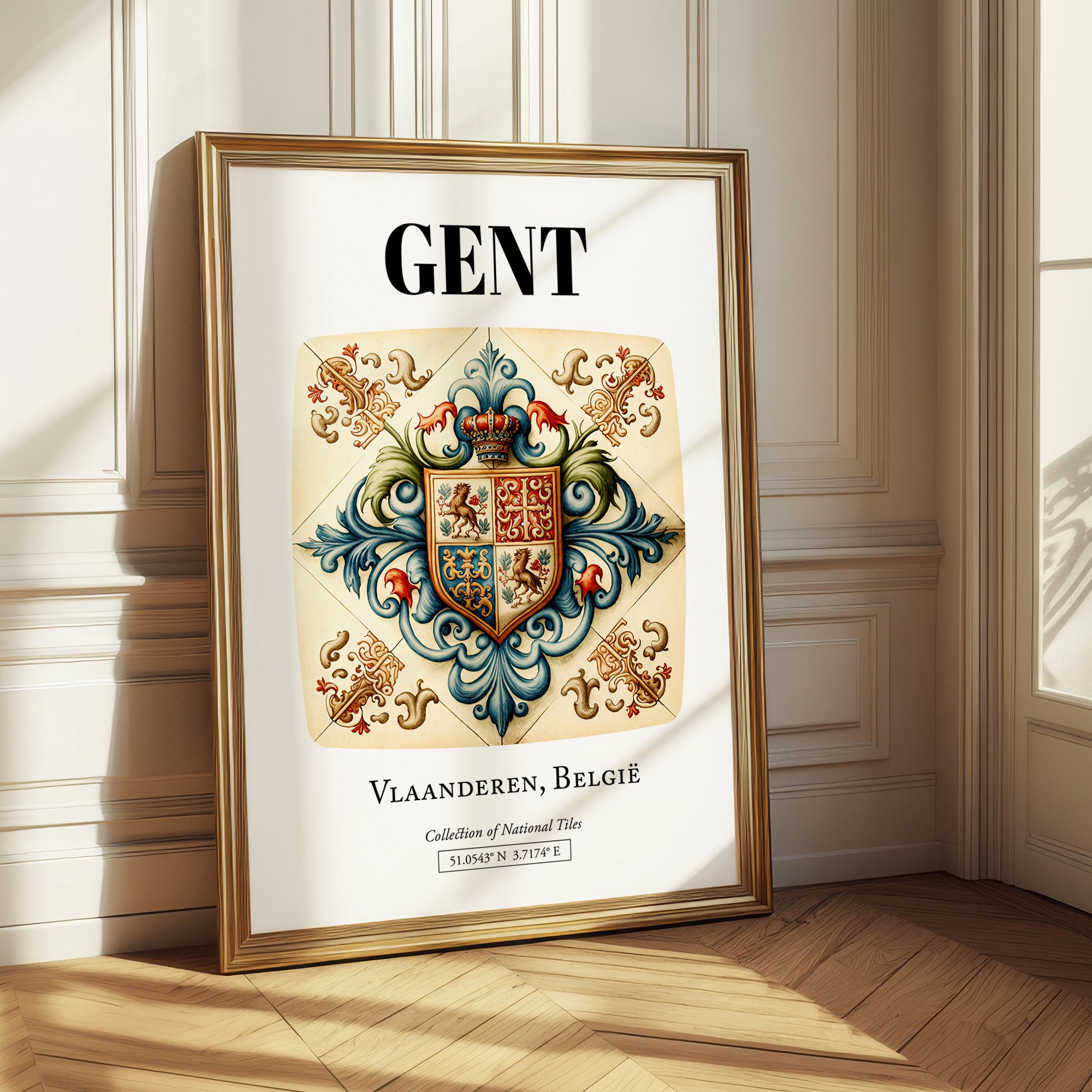 Ghent, Belgium – Travel Poster, styled in a charming Paris street view